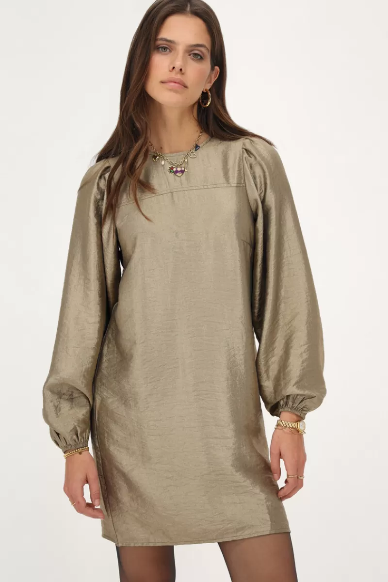 My Jewellery Robe En Bronze Avec Manches Bouffantes Et Nœuds