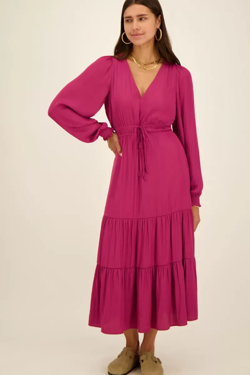 My Jewellery Robe Longue Violette Effet Satin
