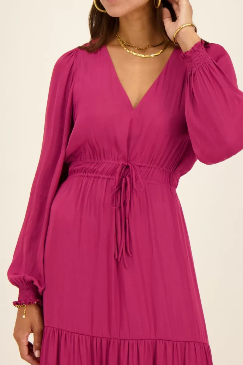 My Jewellery Robe Longue Violette Effet Satin