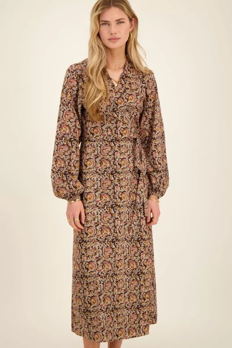 My Jewellery Robe Midi Noire Fleurie