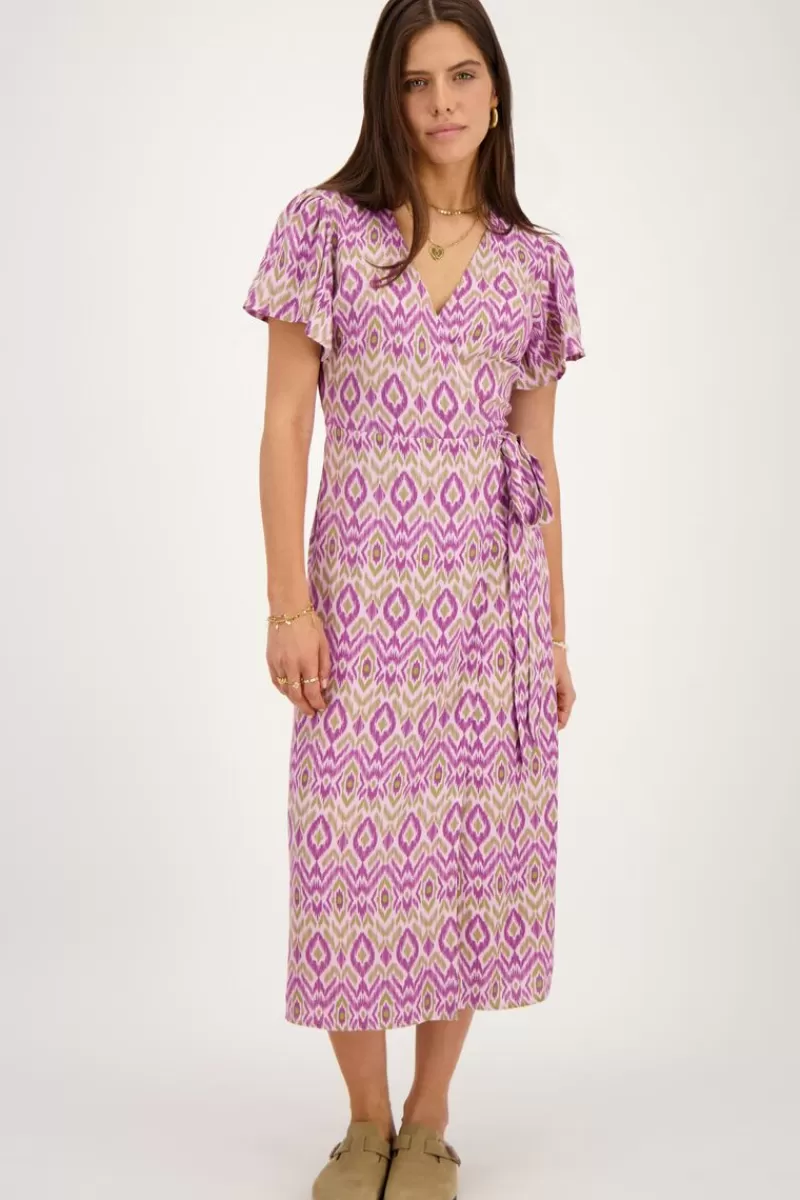 My Jewellery Robe Midi Violette Avec Imprimé Aztèque