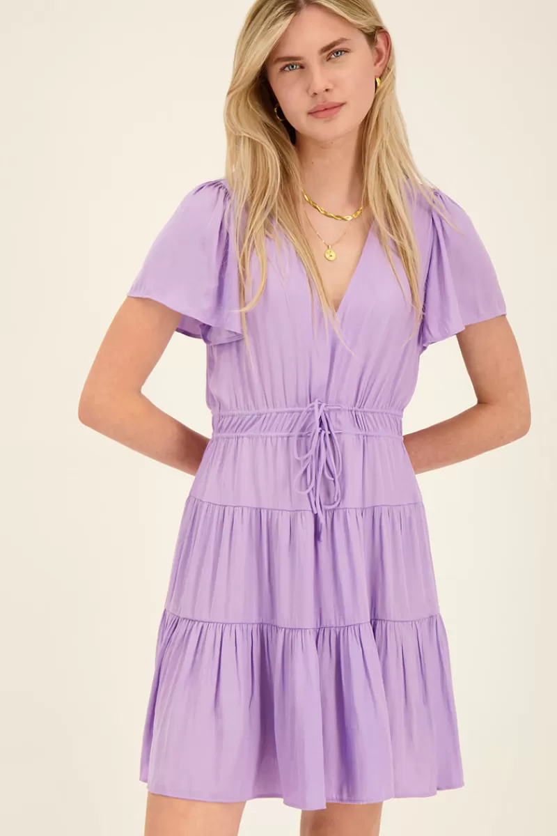 My Jewellery Robe Mi-longue Lilas Effet Satin