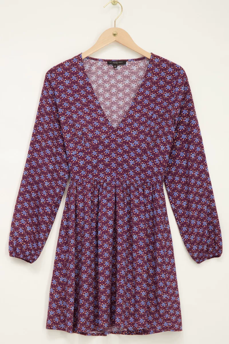 My Jewellery Robe Multicolore Avec Motif Floral Et Manches Longues