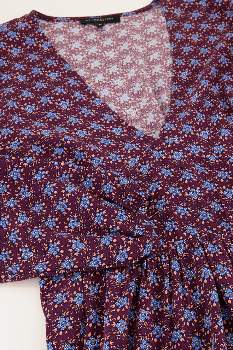 My Jewellery Robe Multicolore Avec Motif Floral Et Manches Longues