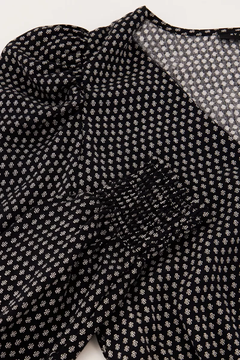 My Jewellery Robe Noire à Imprimé Trèfle