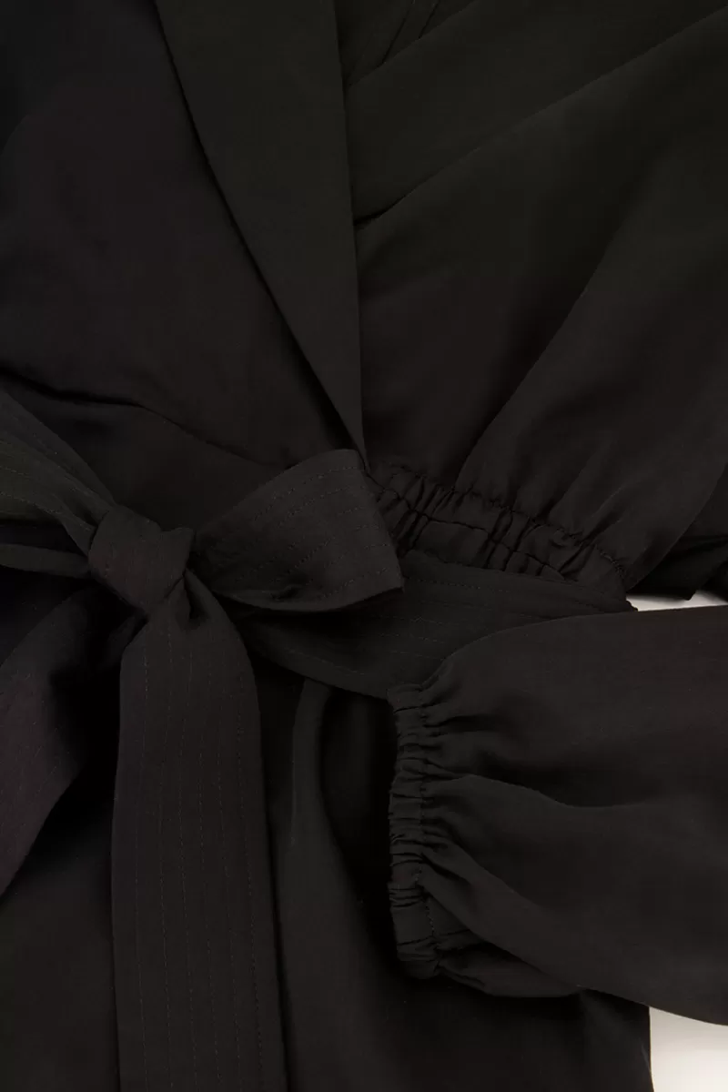 My Jewellery Robe Noire Avec Ceinture