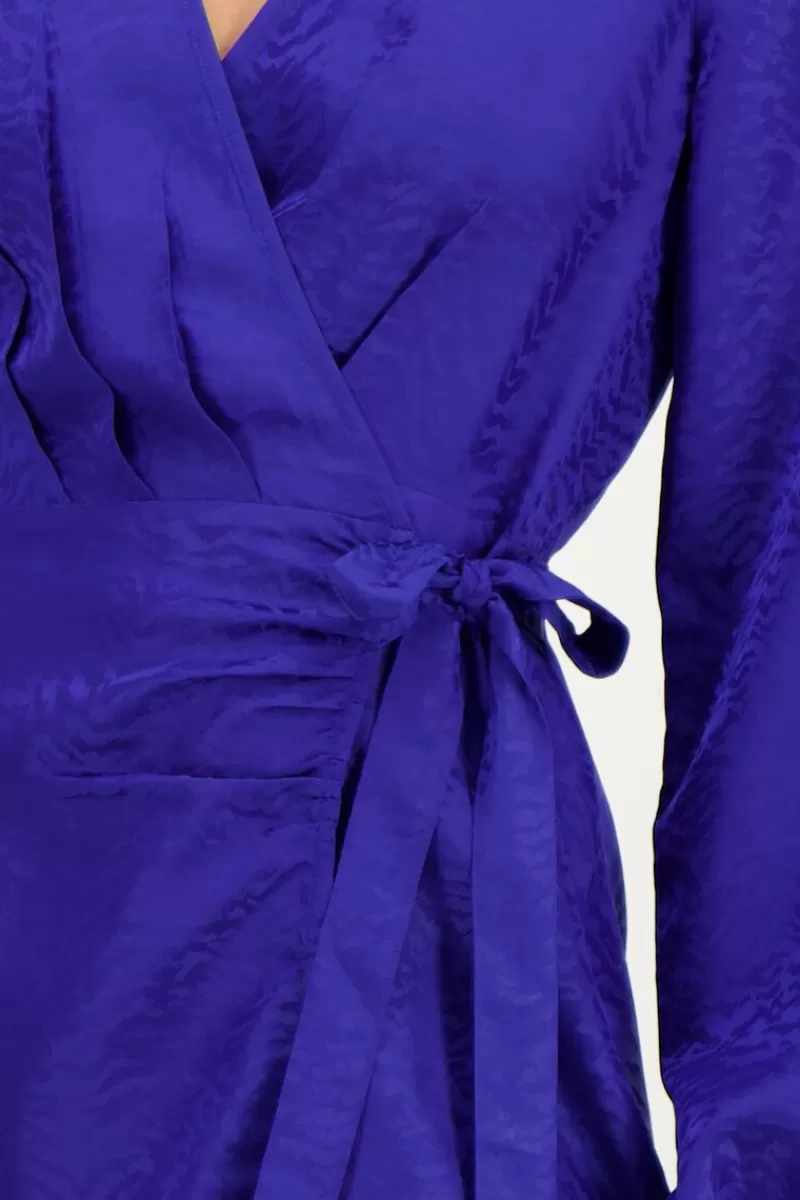 My Jewellery Robe Portefeuille Bleue Jacquard Zébré