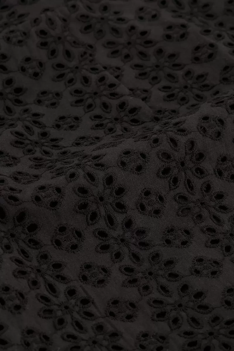 My Jewellery Robe Portefeuille Noire Avec Broderie