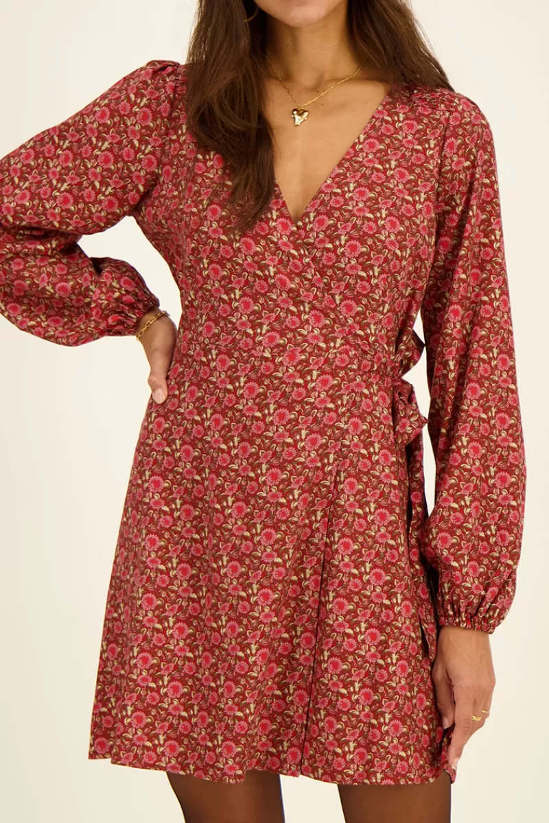 My Jewellery Robe Portefeuille Rouge à Imprimé Floral