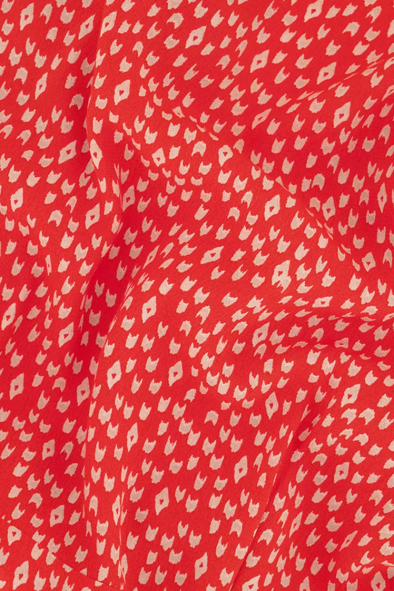 My Jewellery Robe Portefeuille Rouge Avec Imprimé Fantaisie
