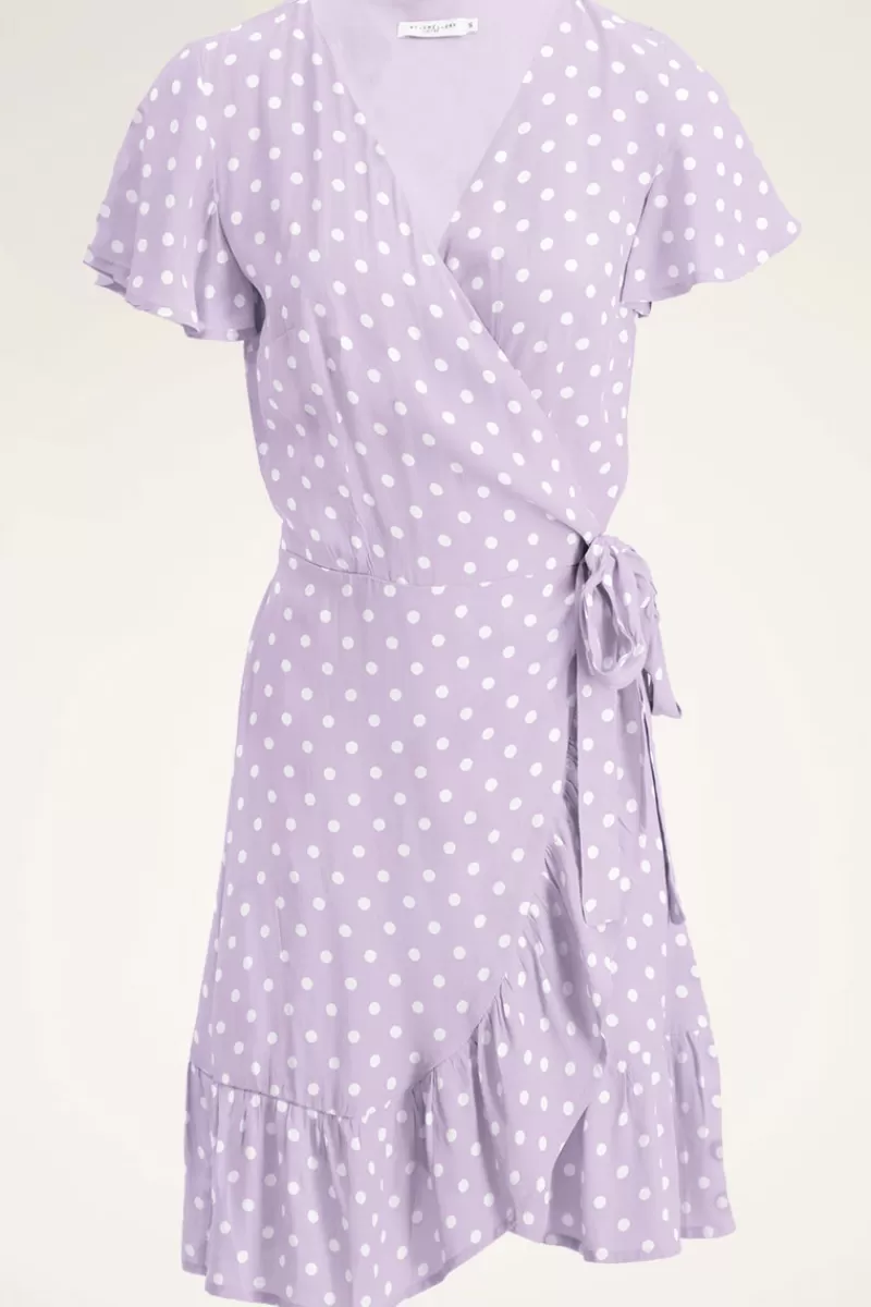 My Jewellery Robe Portefeuille Violette à Pois