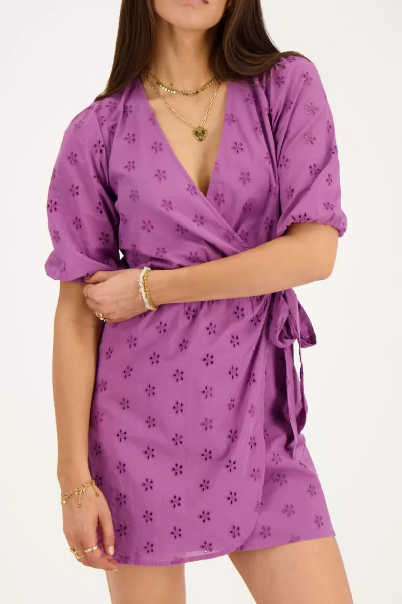 My Jewellery Robe Portefeuille te Avec Broderie Florale