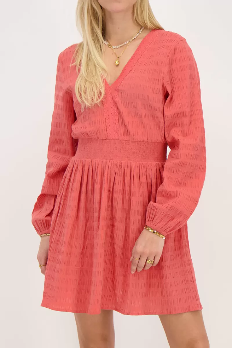 My Jewellery Robe Rose Corail Avec Col En V