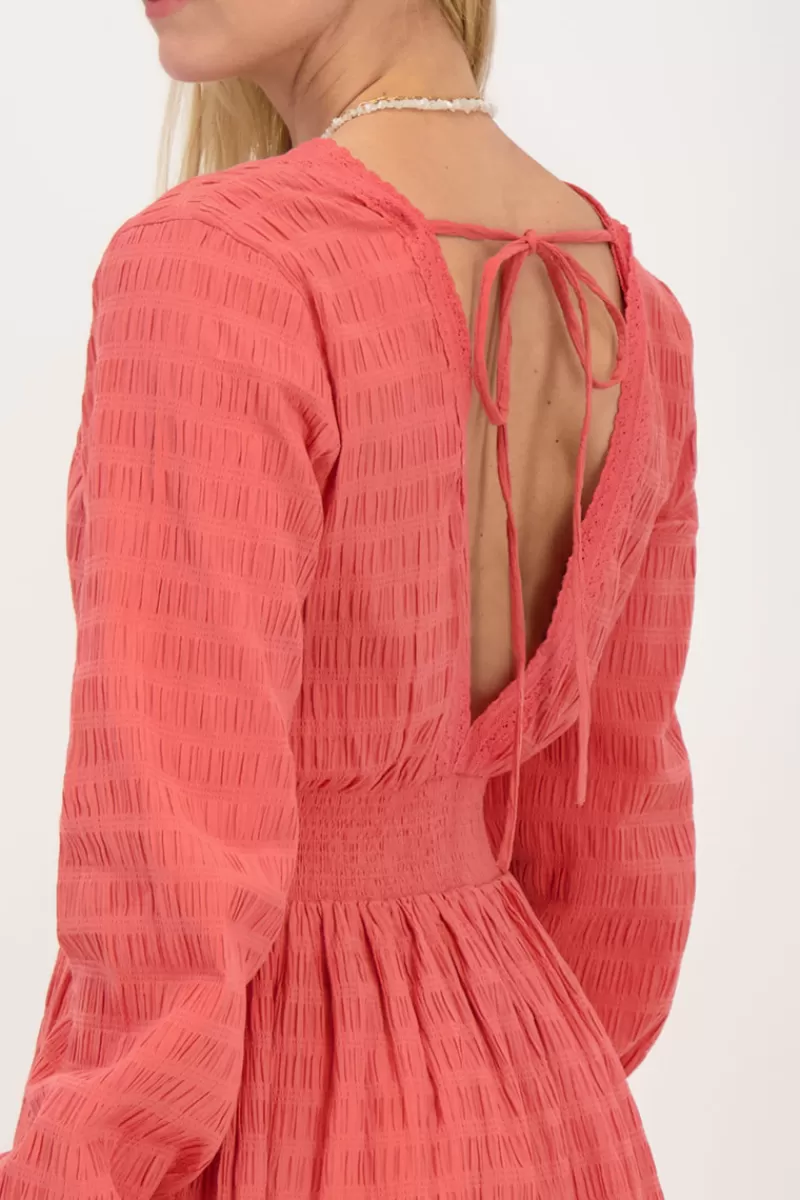 My Jewellery Robe Rose Corail Avec Col En V