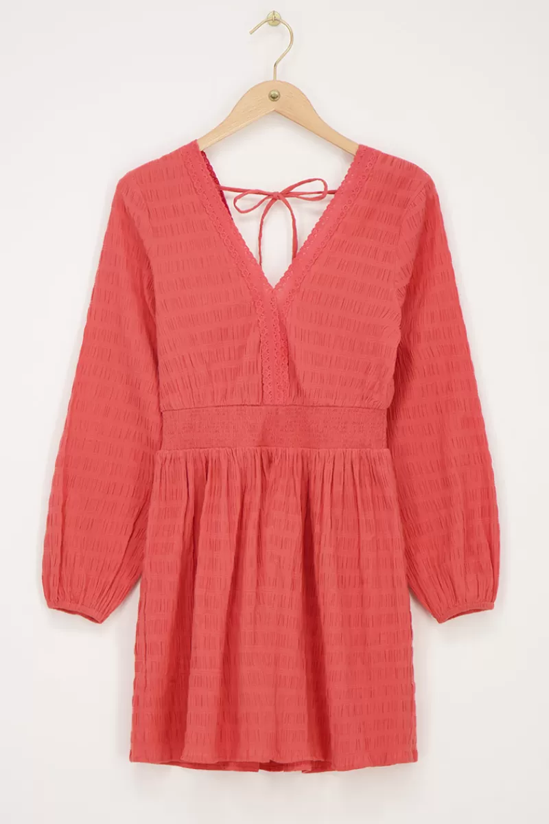 My Jewellery Robe Rose Corail Avec Col En V