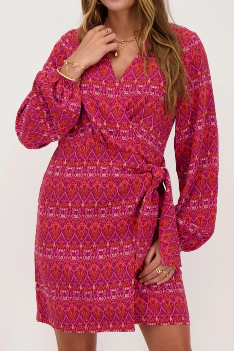My Jewellery Robe Rouge à Imprimé Aztèque