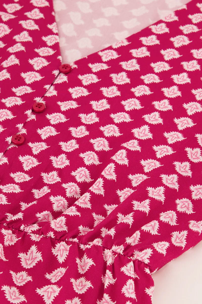 My Jewellery Robe Rouge à Imprimé Bohème