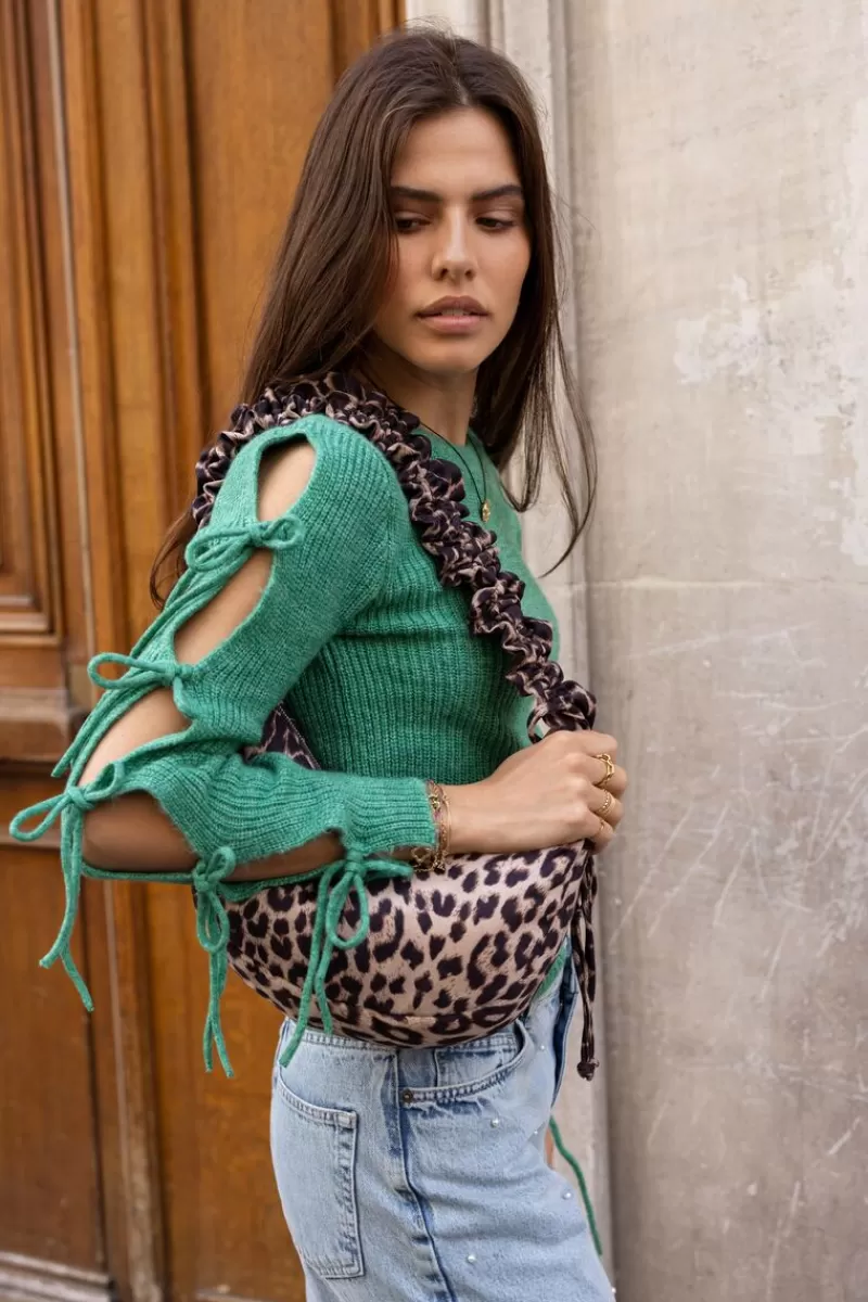 My Jewellery Sac à Bandoulière à Volants Imprimé Léopard