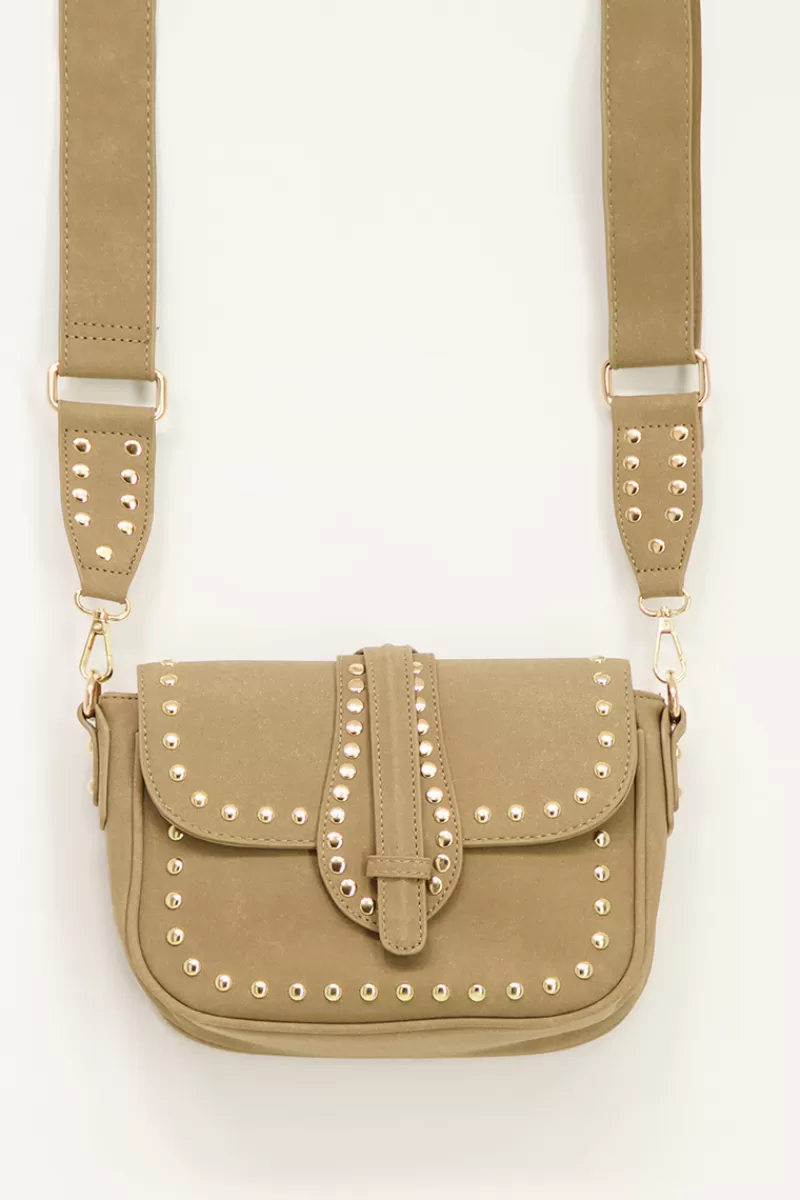 My Jewellery Sac à Bandoulière Beige Avec Clous Dorés