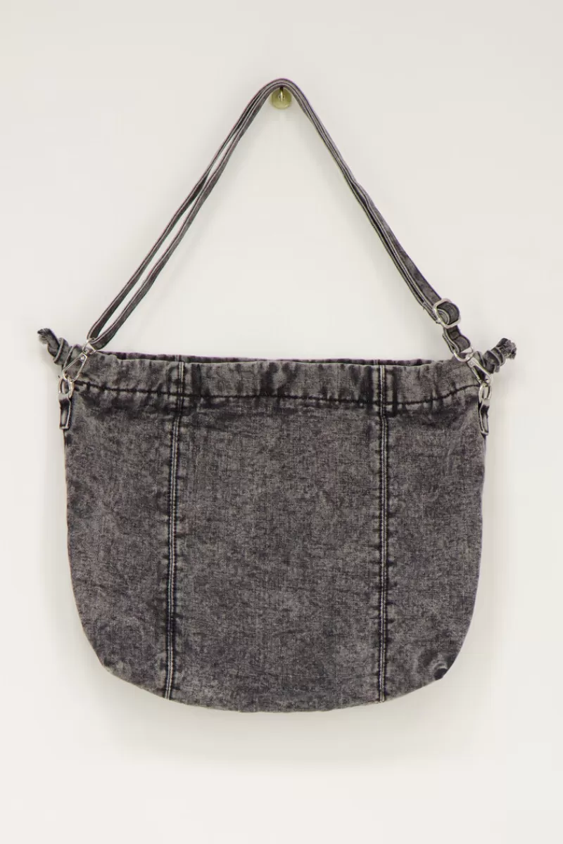 My Jewellery Sac à Bandoulière Gris En Denim