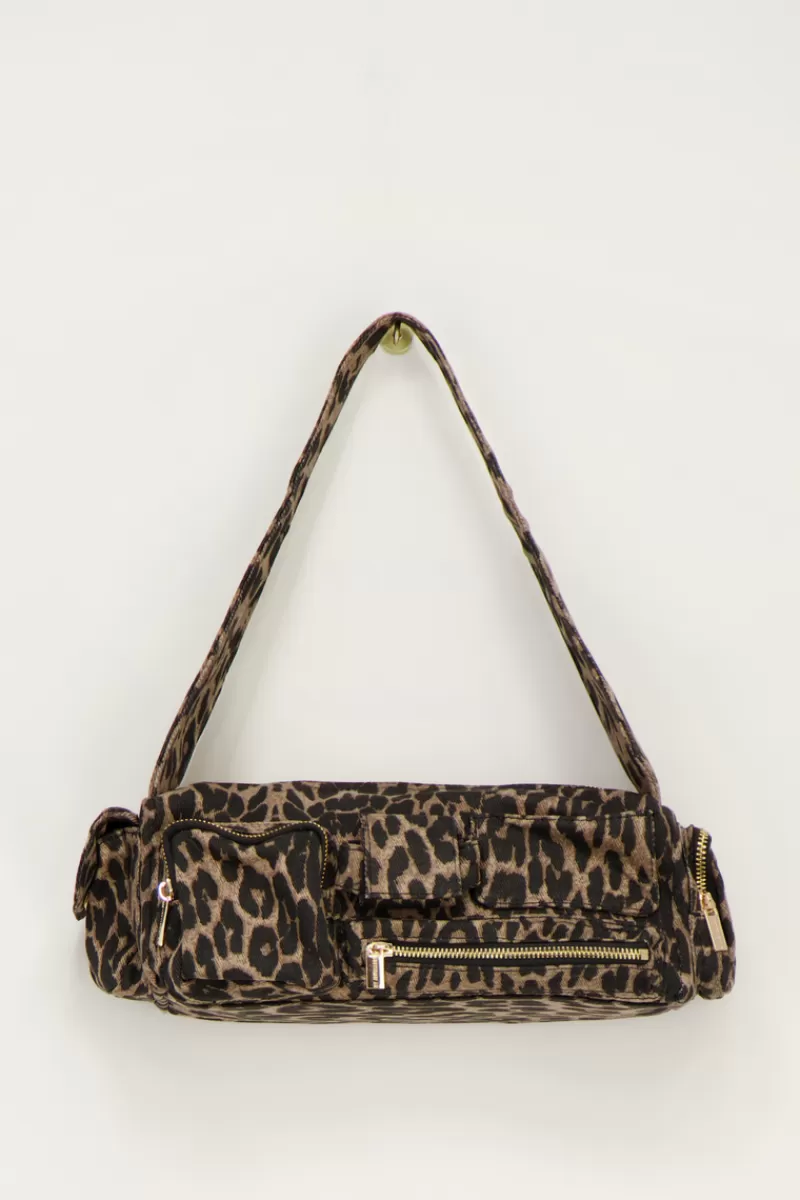 My Jewellery Sac à Bandoulière Imprimé Léopard Avec Compartiments Et Fermetures éclair