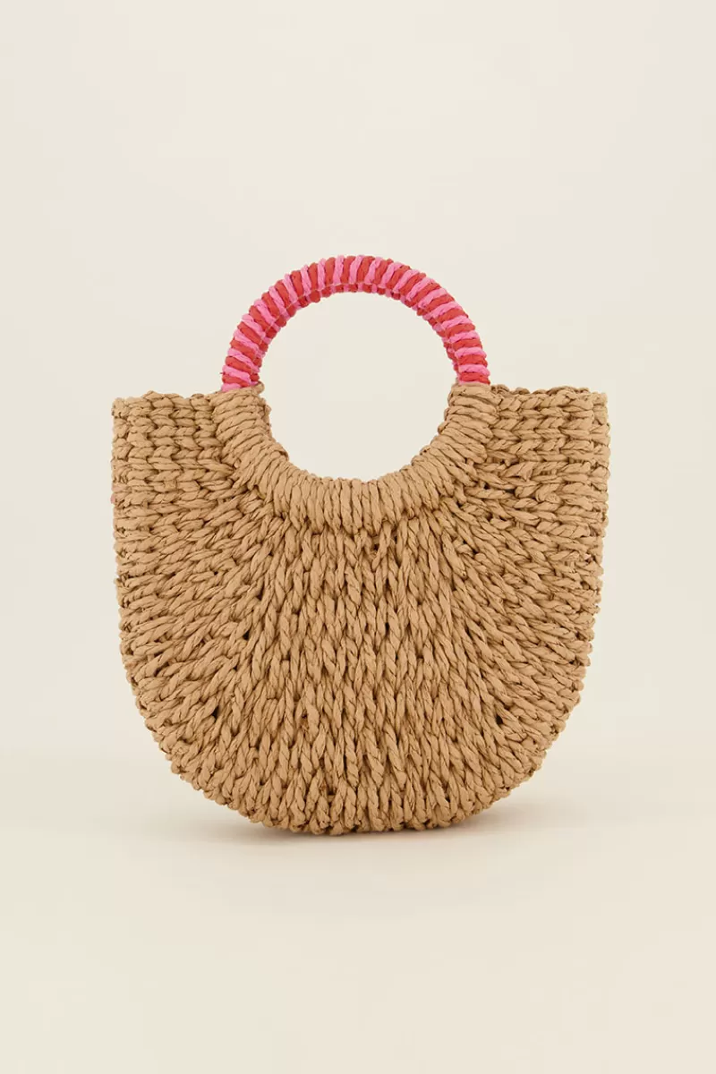 My Jewellery Sac Bandoulière En Paille à Anse Rose