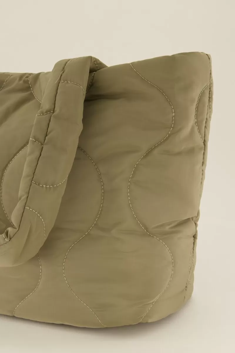My Jewellery Sac Cabas Matelassé Kaki