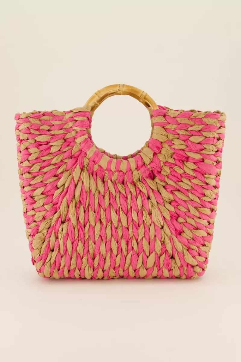 My Jewellery Sac En Osier Rose