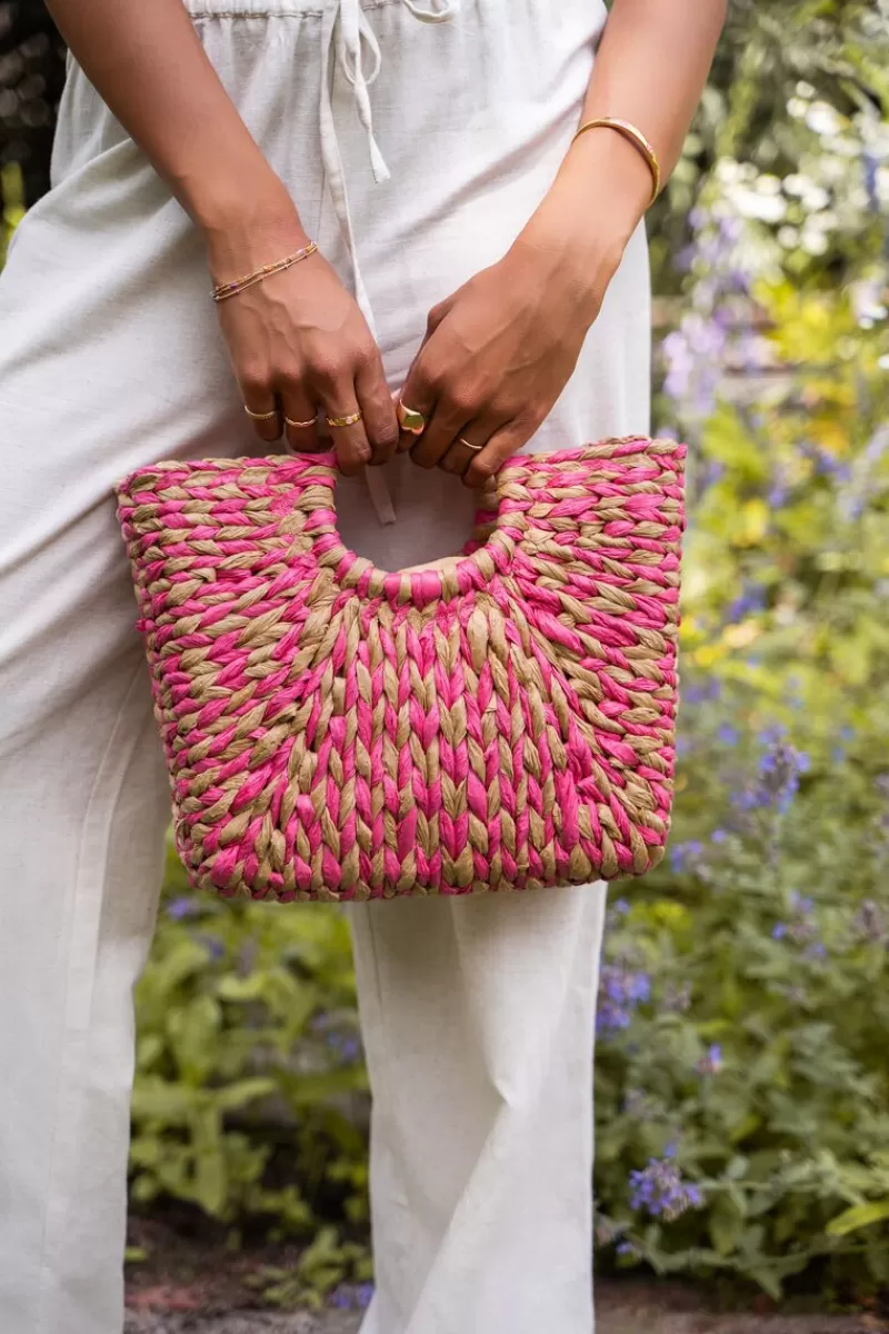 My Jewellery Sac En Osier Rose
