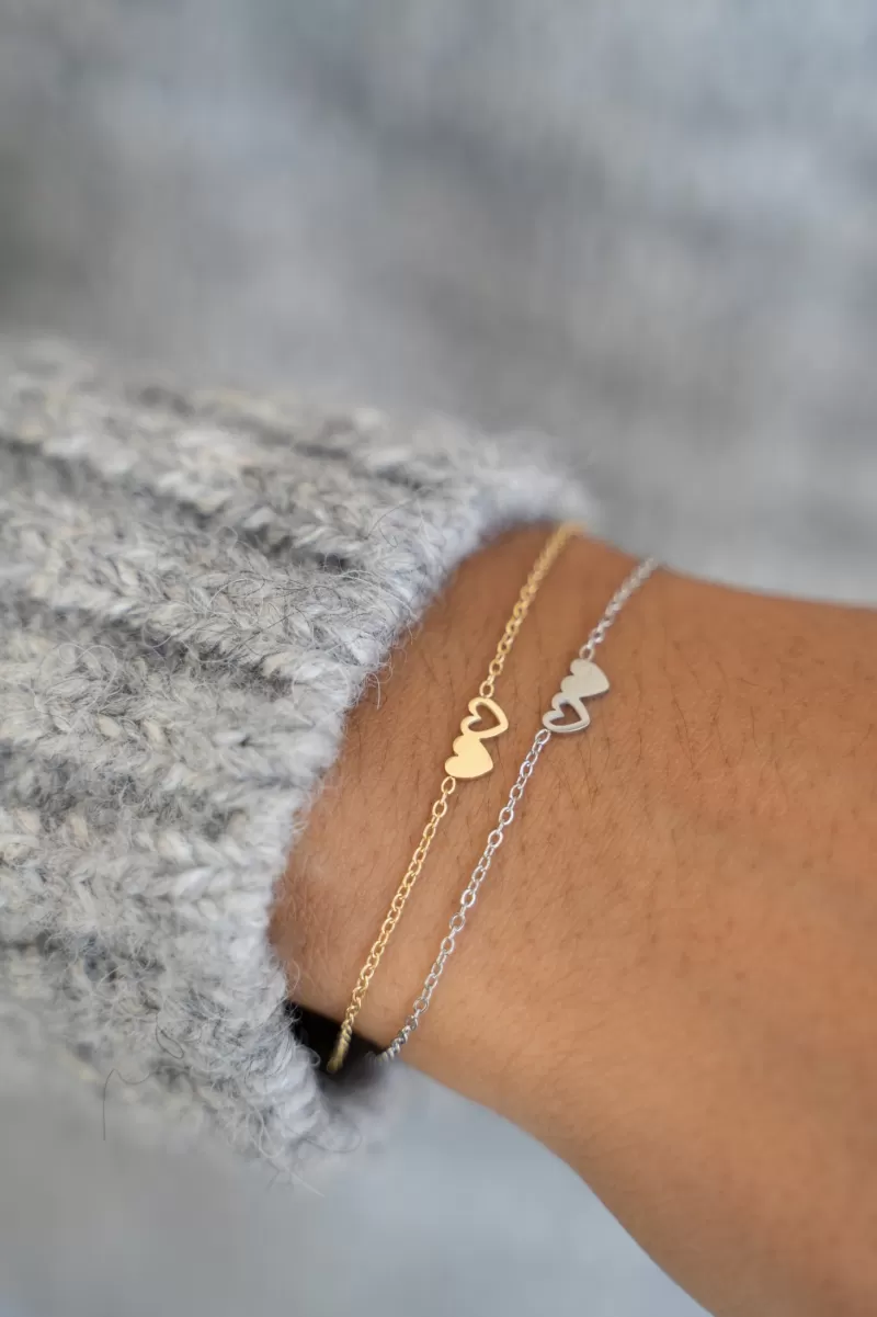 My Jewellery Set De 2 Bracelets à 2 Coeurs