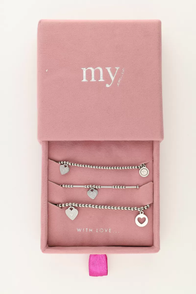 My Jewellery Set De Bracelets Candy Avec Cœurs
