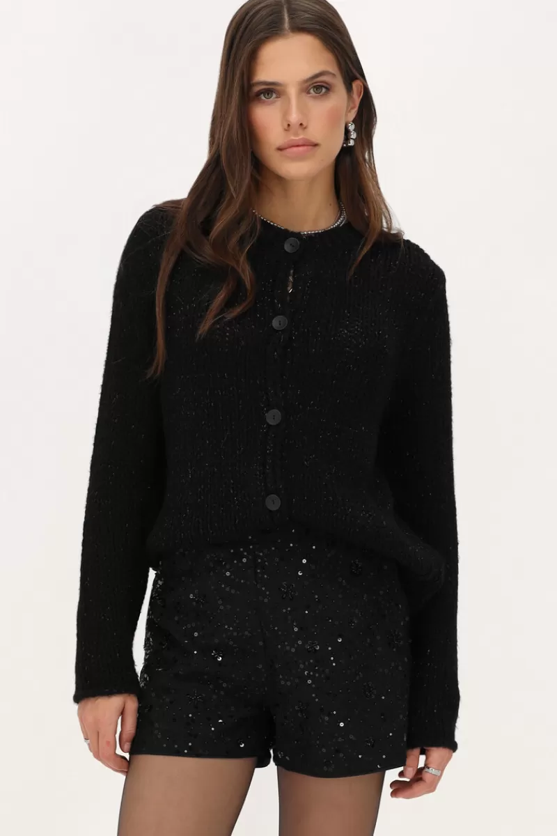 My Jewellery Short Noir Avec Paillettes