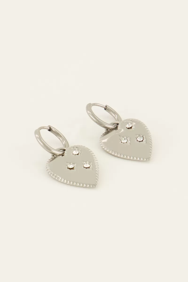 My Jewellery Sunchasers Boucles D’oreilles à Coeur Et Strass