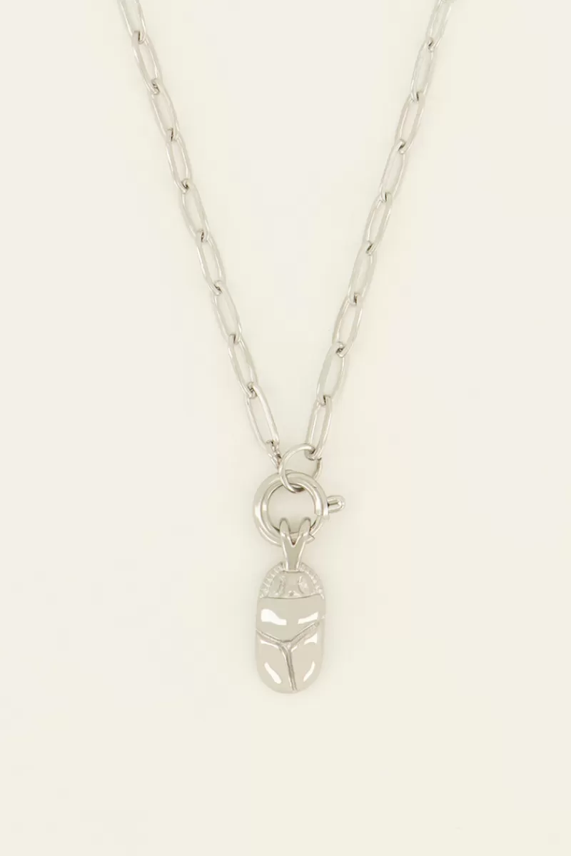 My Jewellery Sunchasers Collier Avec Fermoir Et Pendentif Scarabée