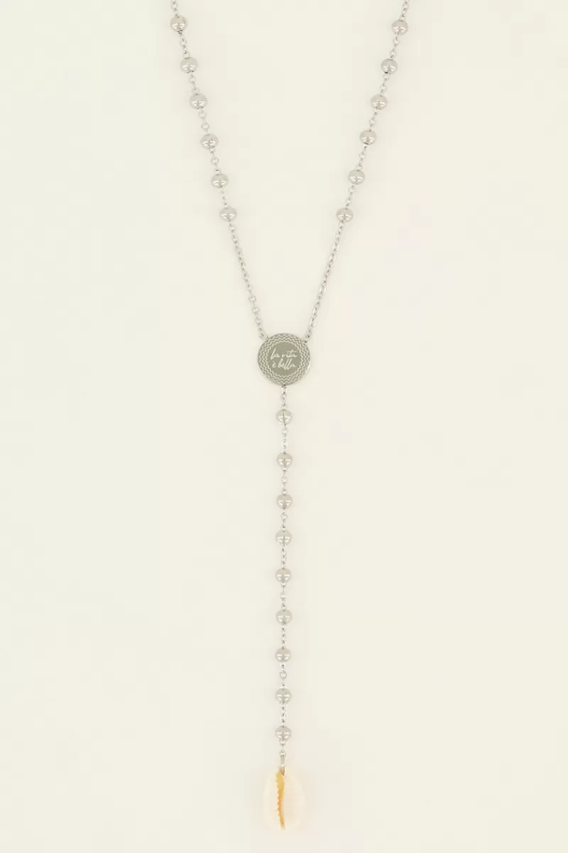 My Jewellery Sunchasers Collier Long à Médaillon Et Coquillage