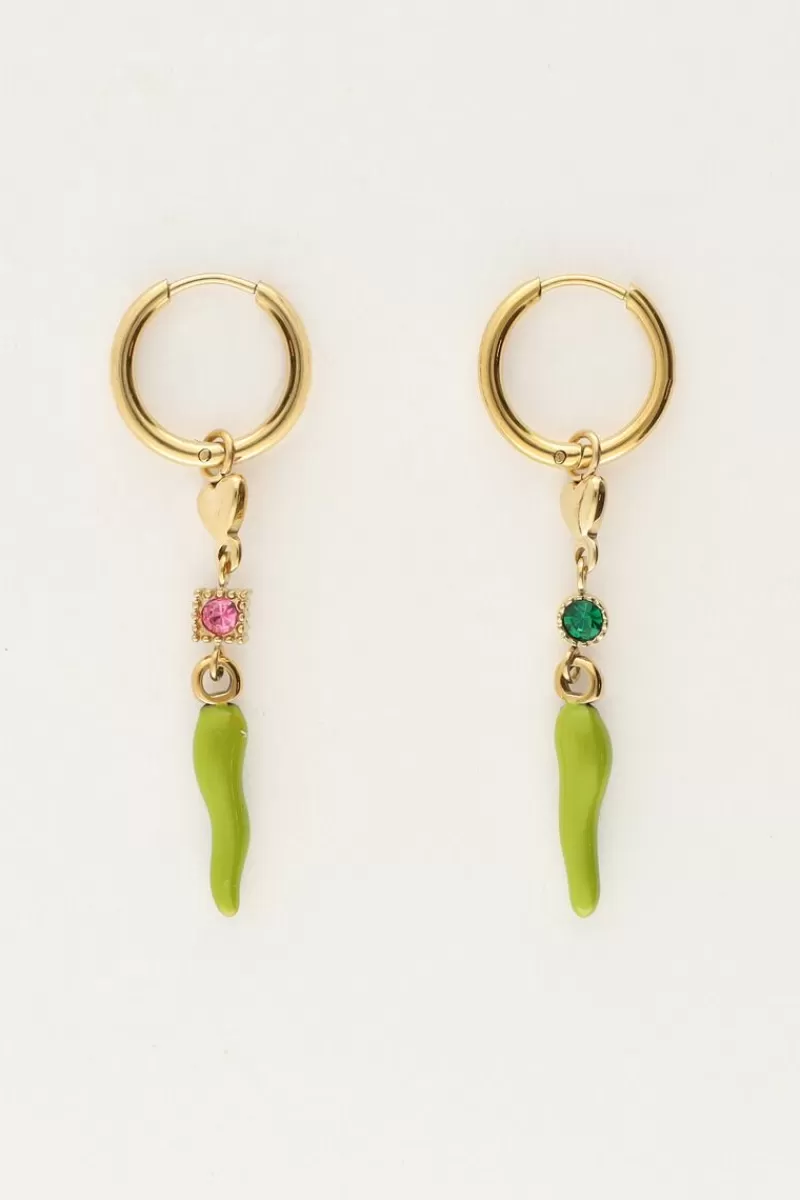 My Jewellery Sunrocks Boucles D'oreilles Avec Coeur Et Poivre
