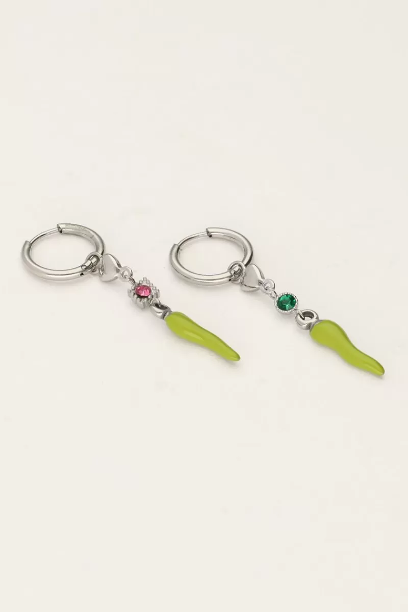 My Jewellery Sunrocks Boucles D'oreilles Avec Coeur Et Poivre