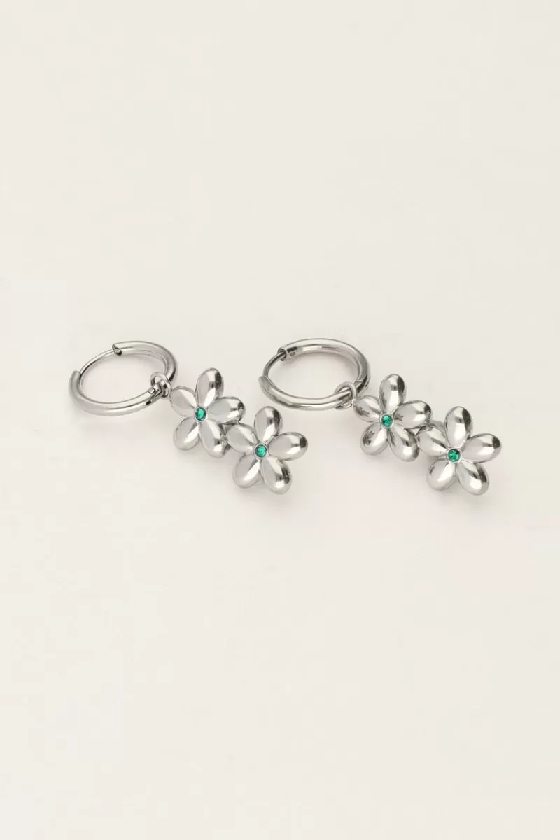 My Jewellery Sunrocks Boucles D'oreilles Avec Doubles Fleurs