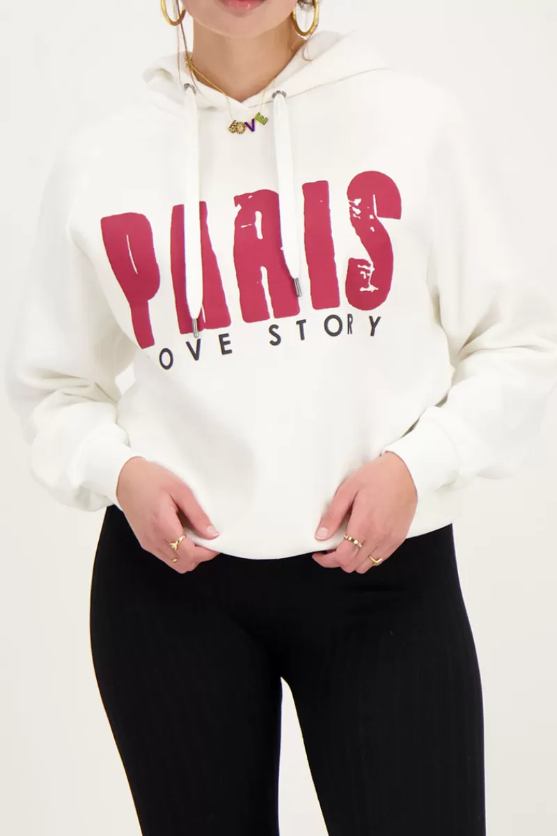 My Jewellery Sweat à Capuche Blanc Paris Love Story