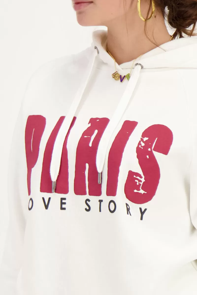 My Jewellery Sweat à Capuche Blanc Paris Love Story