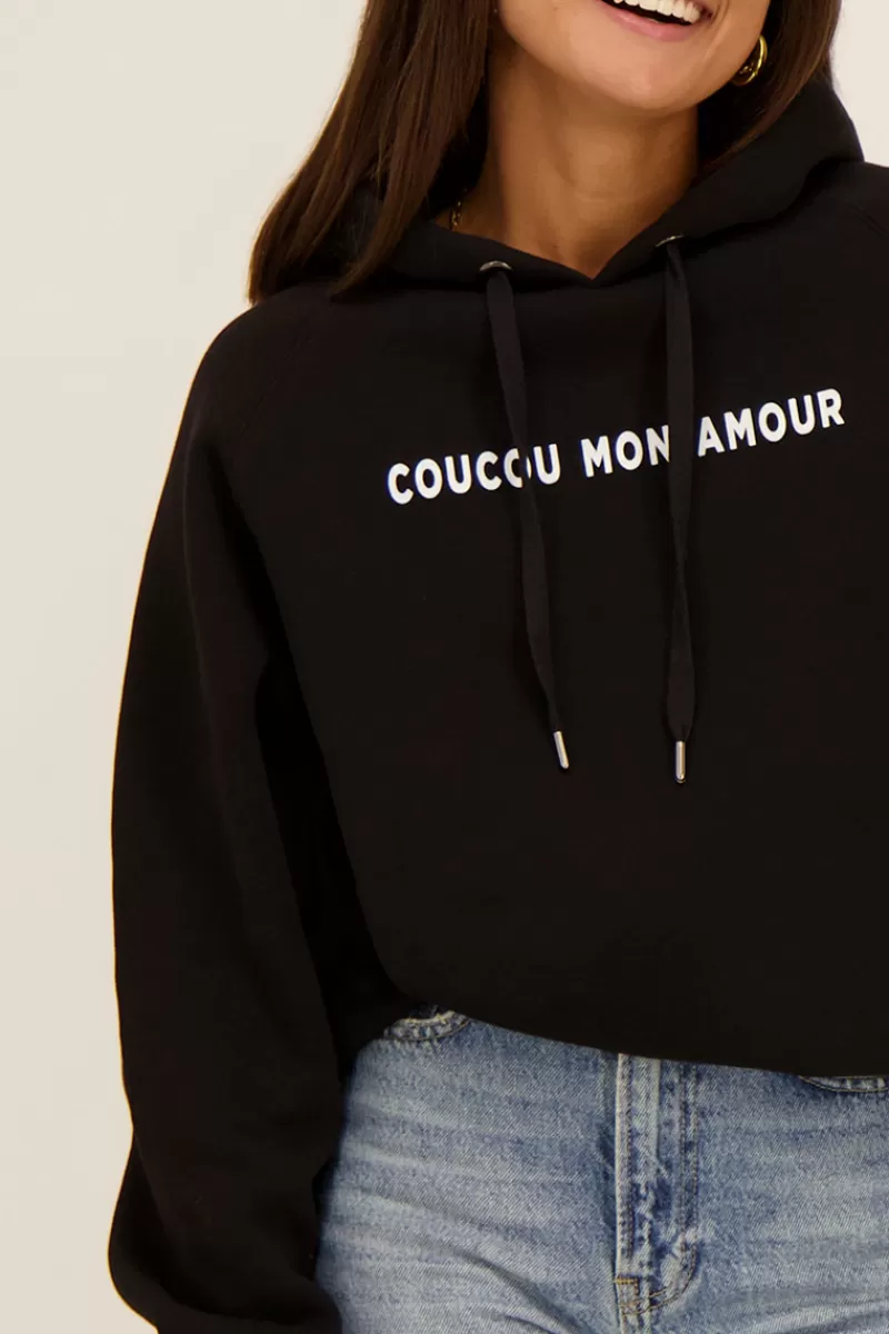 My Jewellery Sweat à Capuche Noir « Au Revoir »