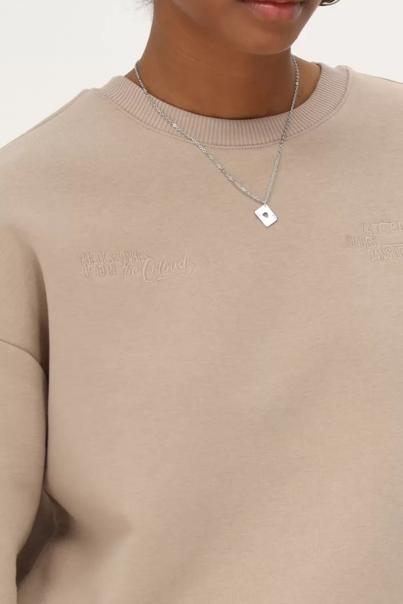 My Jewellery Sweat Beige "Head In The Clouds"