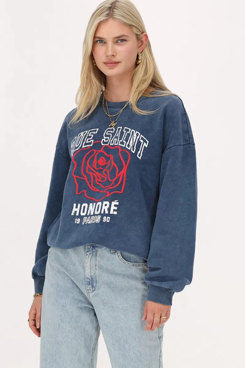 My Jewellery Sweat Bleu Foncé "Rue Saint Honoré"