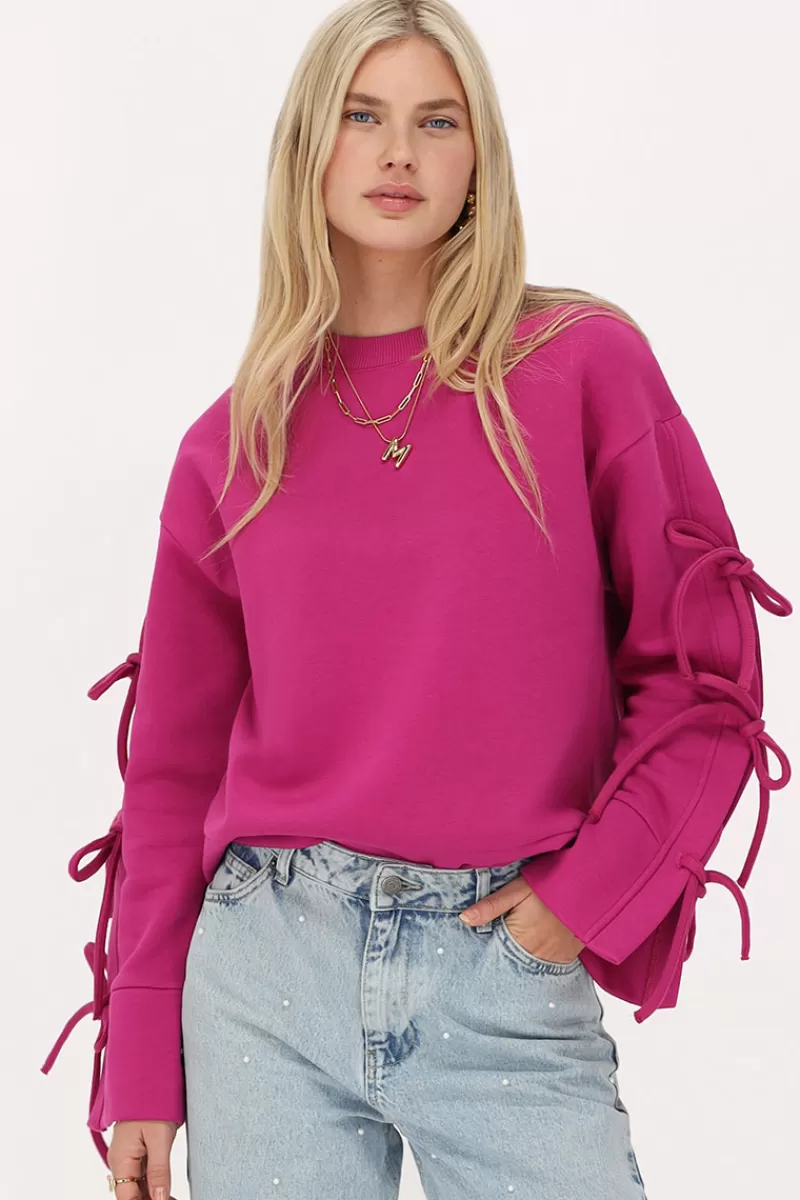 My Jewellery Sweat Fuchsia Avec Nœuds