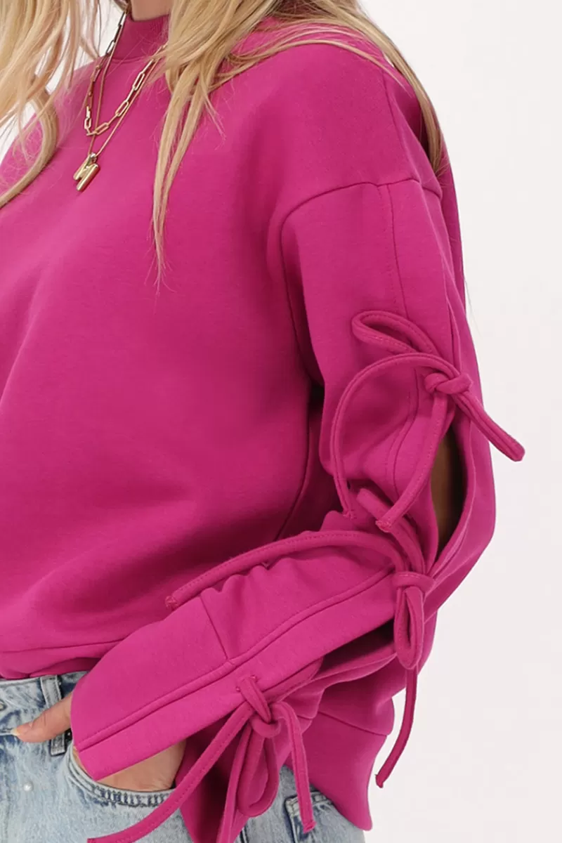 My Jewellery Sweat Fuchsia Avec Nœuds