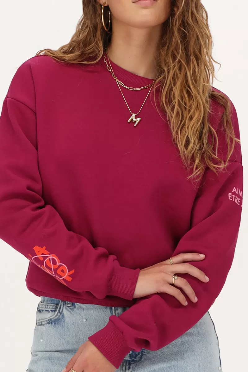 My Jewellery Sweat Graffiti Bordeaux "L'amour"