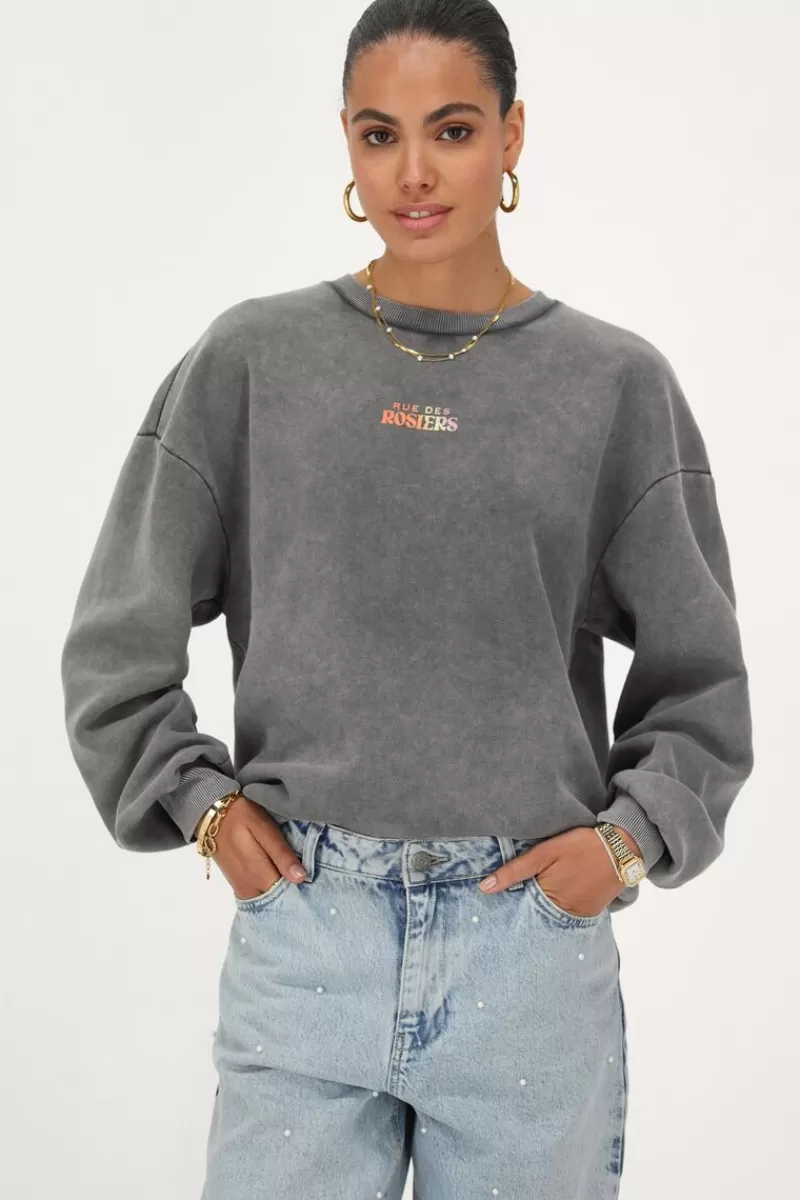 My Jewellery Sweat Gris Foncé "Rue Des Rosiers"