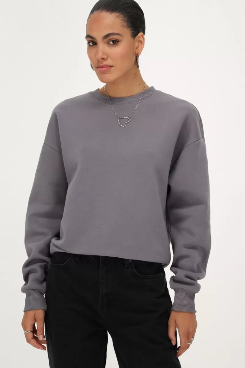 My Jewellery Sweat Gris Foncé "Rue Du Rendez Vous"