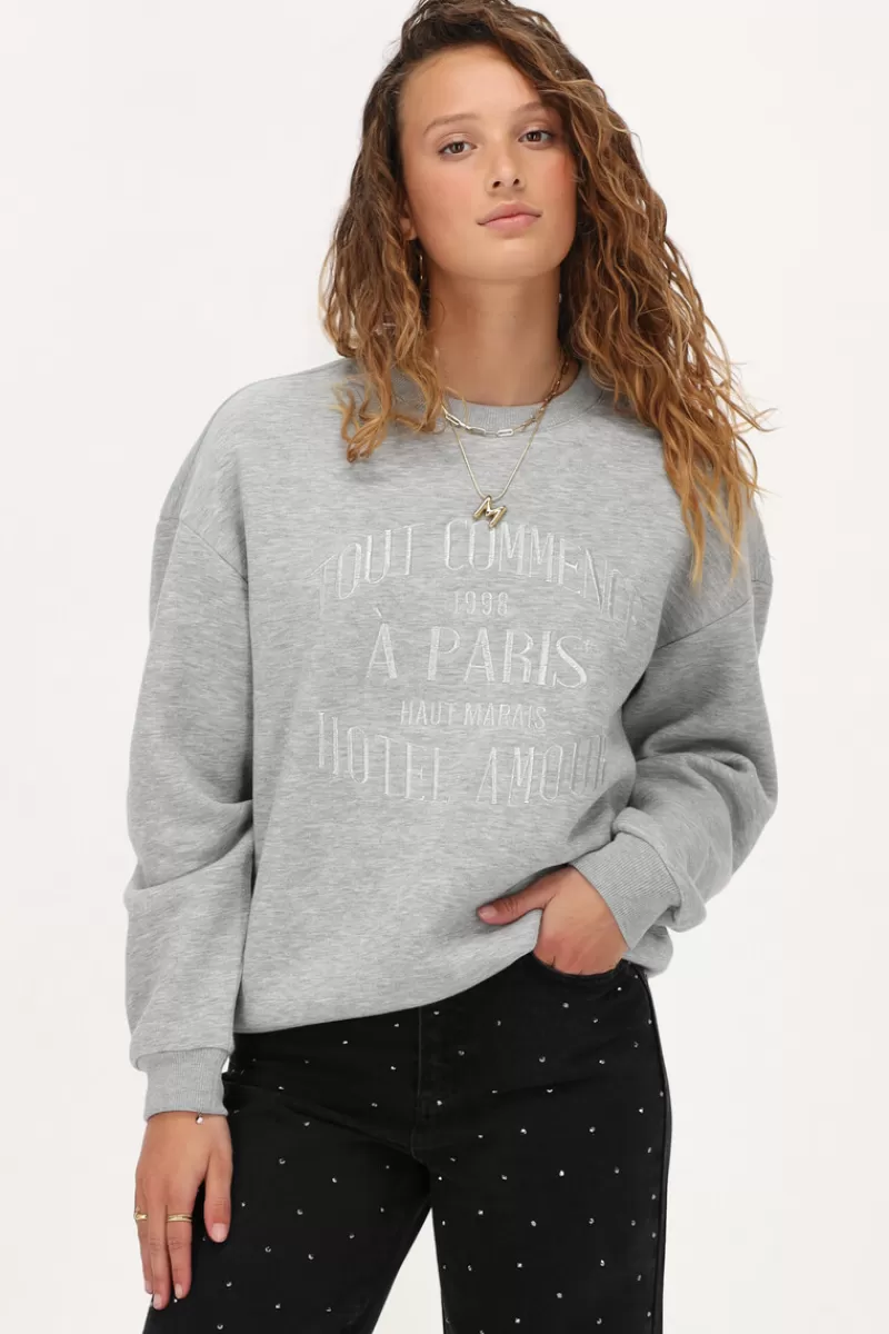My Jewellery Sweat Gris "Hotel Amour"
