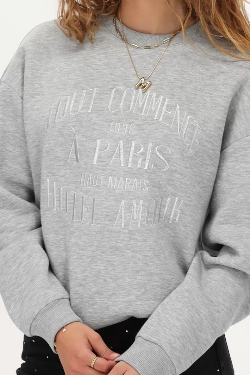 My Jewellery Sweat Gris "Hotel Amour"